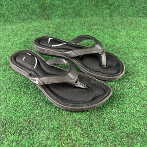 Nike Women’s Solarsoft Ultra Comfort Sandals Black Thong Flip Flops Size 6